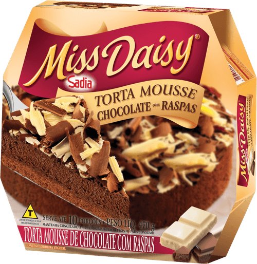 Torta Congelada Mousse de Chocolate com Raspas Miss Daisy Caixa 470g