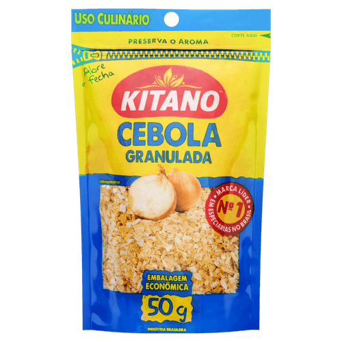 Cebola Granulada Kitano Pouch 50g Embalagem Econômica