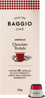 Cafe-em-Capsula-Torrado-e-Moido-Chocolate-Trufado-100--Coffea-Arabica-Baggio-Aromas-Caixa-50g-10-Unidades