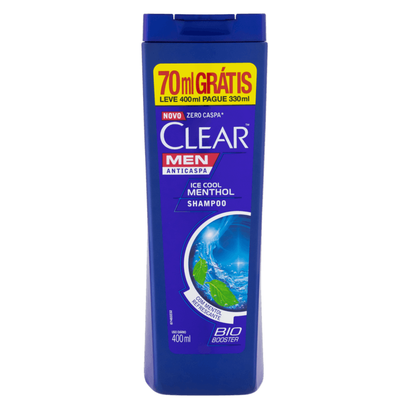 Shampoo-Anticaspa-Ice-Cool-Menthol-Clear-Men-Frasco-Leve-400ml-Pague-330ml
