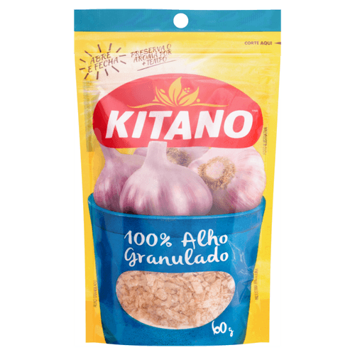 100% Alho Granulado Kitano Pacote 60g