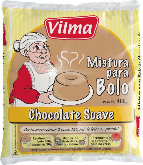 Mistura Boloção Vilma 400g-pc Chocolate Sv