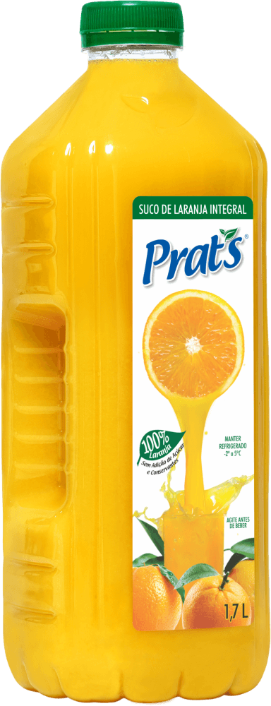 Suco Integral Laranja sem Adição de Açúcar Prat's Garrafa 1,7l