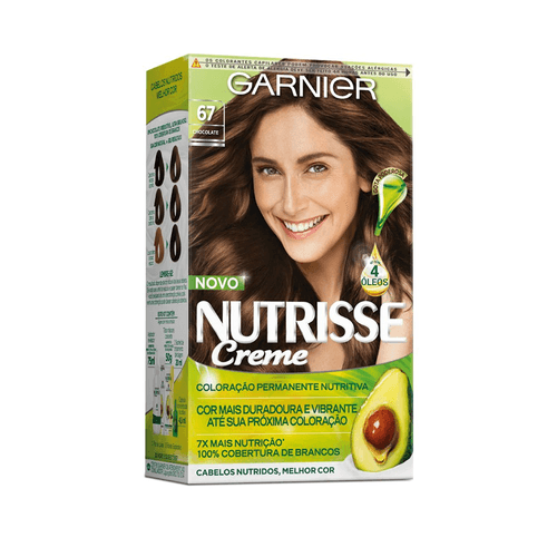 Coloração Garnier Nutrisse Creme 67 Chocolate