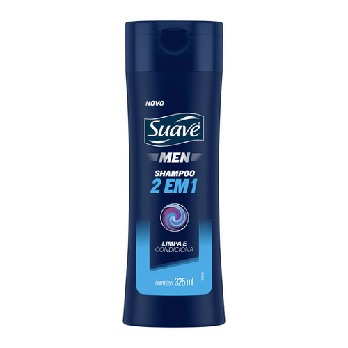 Shampoo 2 em 1 Limpa e Condiciona Suave Men Frasco 325ml