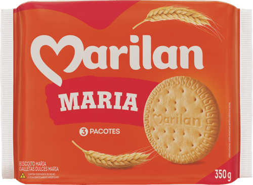 Biscoito Maria Marilan Pacote 350g 3 Unidades