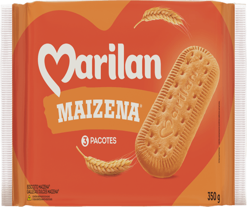 Biscoito Marilan Maizena Pacote 350g 3 Unidades