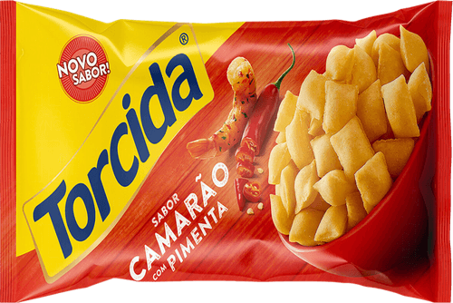 Salgadinho de Trigo Camarão com Pimenta Torcida Pacote 45g