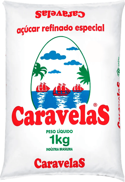 Açúcar Refinado Caravelas Pacote 1kg