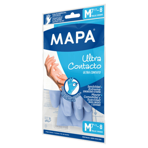 Luva Multiuso Azul Ultra Contato Mapa M