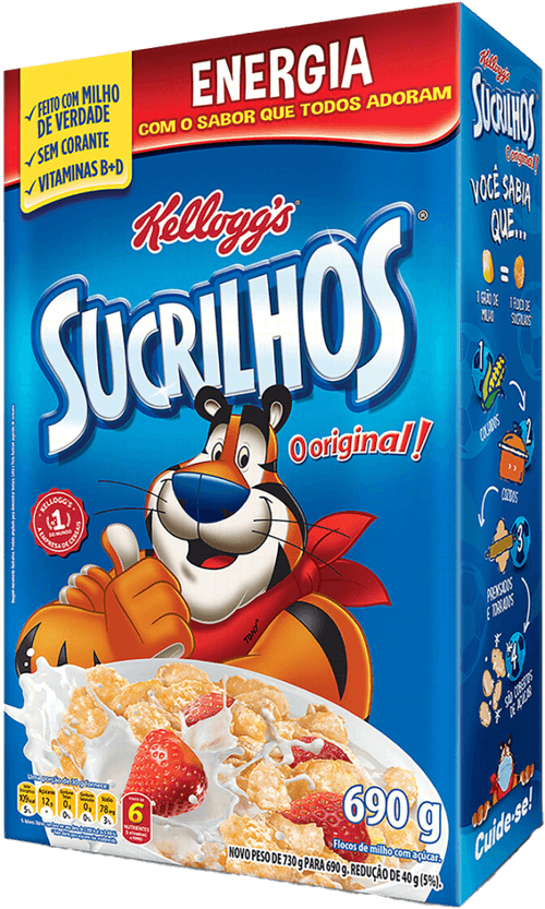 Cereal Matinal Original Flocos de Milho com Açúcar Kellogg's Sucrilhos Caixa 690g