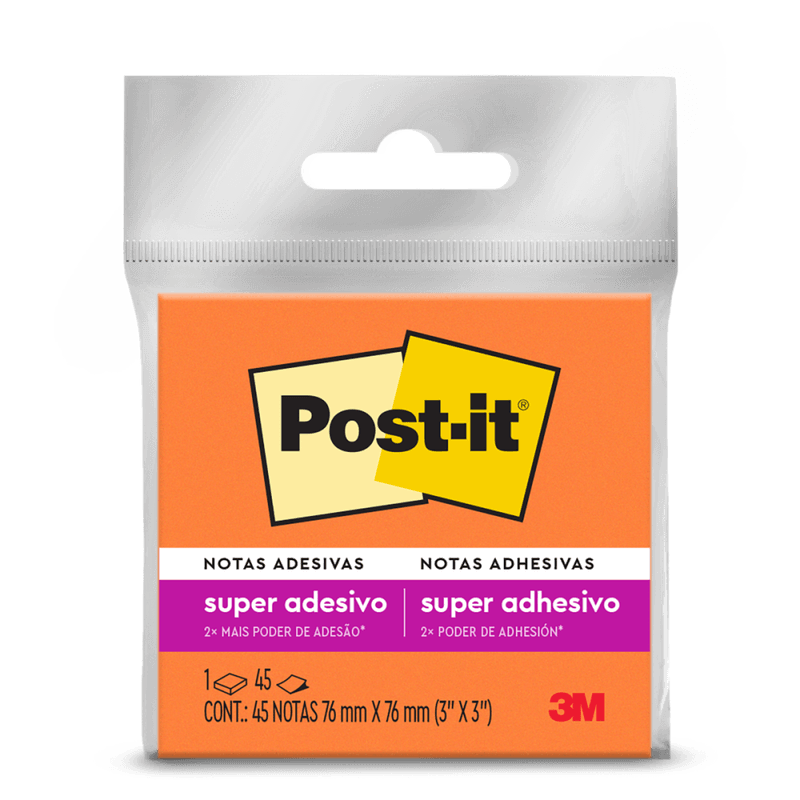 Bloco-de-Notas-Super-Adesivas-Laranja-Post-it-76mm-x-76mm-45-Folhas