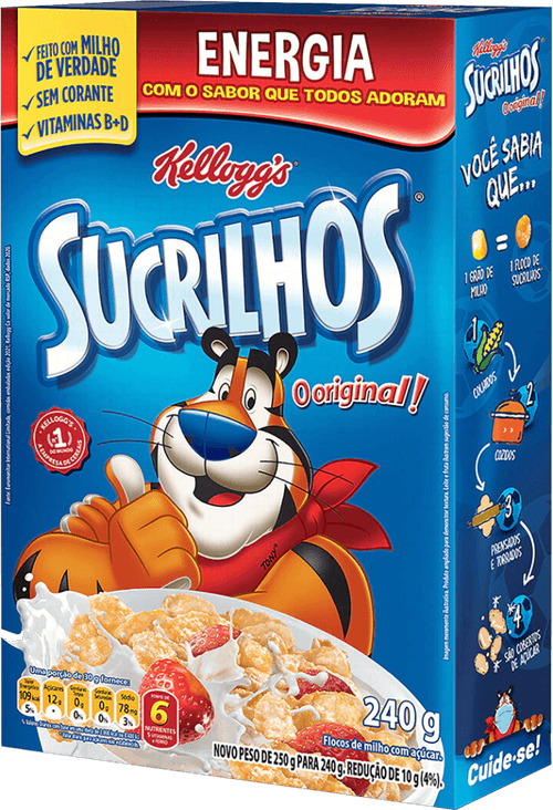 Cereal Matinal Original Flocos de Milho com Açúcar Kellogg's Sucrilhos Caixa 240g