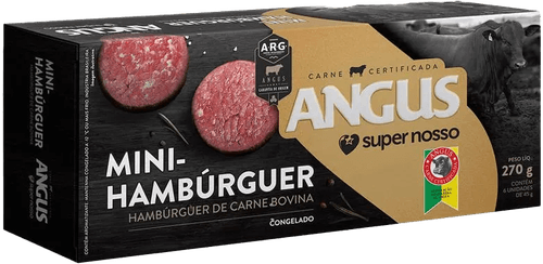 Mini Hamburguer Angus Tradicional Congelado Supernosso 270g