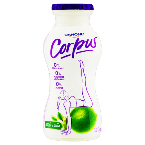 Iogurte Corpus Limão e Matchá Sem Lactose 170g