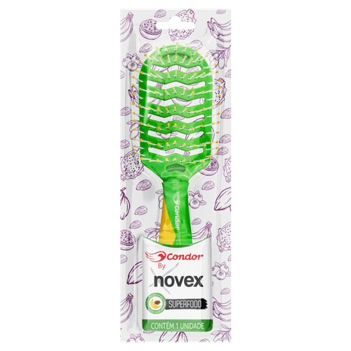 Escova para Cabelo Aroma de Banana e Açúcar Mascavo Condor Divas by Novex Superfood