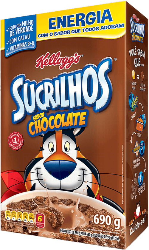 Cereal Matinal Flocos de Milho Chocolate Kellogg's Sucrilhos Caixa 690g