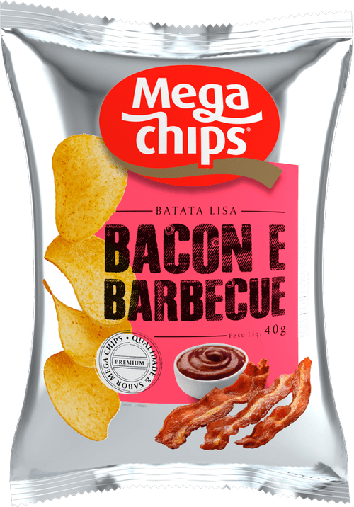 Salg Batata Mega Chips 40g Lisa Bacon Barbecue