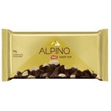 Chocolate Ao Leite E Branco White Top Alpino Pacote 90g