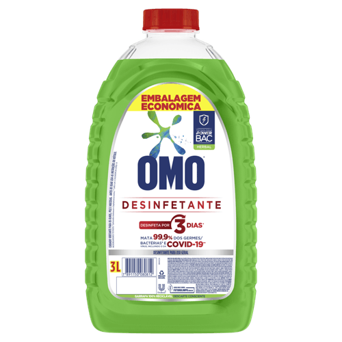 Desinfetante Uso Geral Herbal Omo Frasco 3l Embalagem Econômica