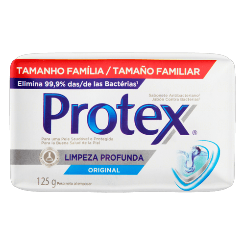 Sabonete Barra Antibacteriano Original Protex Limpeza Profunda Envoltório 125g