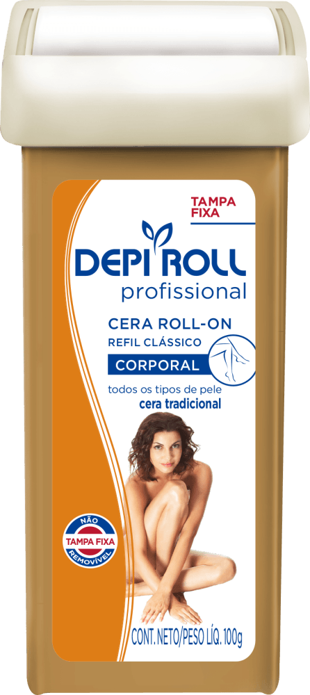 Cera Depilatória Roll-on Corporal Depi Roll Tradicional 100g