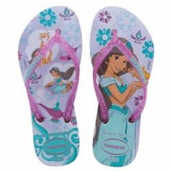 Sandália Havaianas Kids Slim Princess Lavanda e Roxo Nº 29 / 30 Par