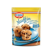 Mistura para Bolo Muffin Baunilha com Gotas de Chocolate Dr. Oetker Sachê 185g