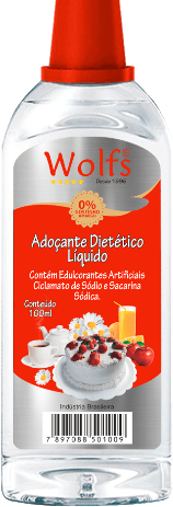 Adocante Líquido Wolfs Ciclamato de Sódio e Sacarina 100ml