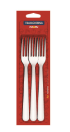 Conjunto De Garfos Inox Tramontina Malibu 3 Peças