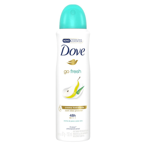 Antitranspirante Aerossol Pera e Aloe Vera 72h Dove Go Fresh 150ml Spray