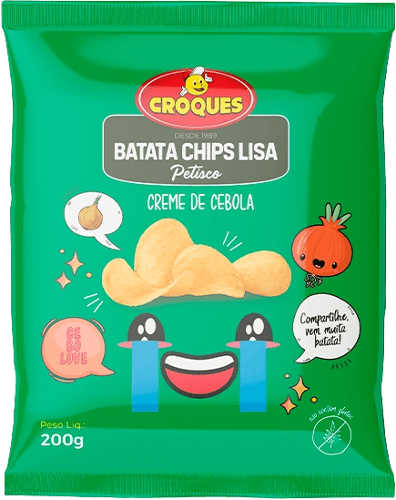 Batata Chips Croques Petisco 200g Cr Cebola