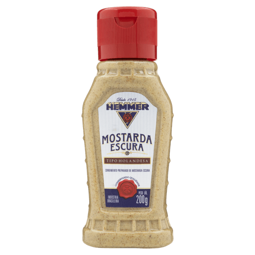 Condimento Preparado de Mostarda Escura Holandesa Hemmer Squeeze 200g