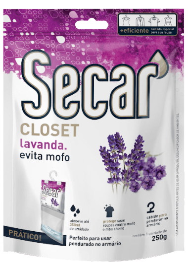 Desumidificador Closet Lavanda Secar Sachê 250g