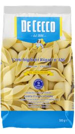 Macarrao-de-Semola-de-Trigo-Grano-Duro-Conchiglioni-Rigati-126-De-Cecco-Pacote-500g