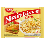 Macarrao-Instantaneo-Lamen-com-Tempero-de-Galinha-Nissin-Miojo-Pacote-85g-Sendo-80g-de-Macarrao-e-5g-de-Tempero