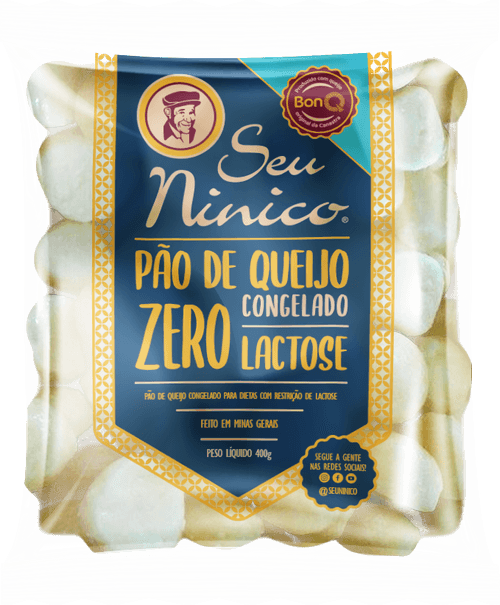 Pão de Queijo Seu Ninico Zero Lactose Congelado 400g