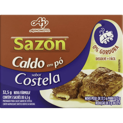 Caldo em Pó Costela Sazón Caixa 32,5g