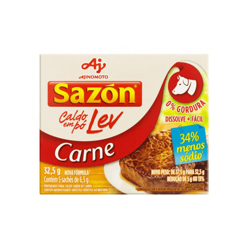 Caldo em Pó Carne Sazón Lev Caixa 32,5g