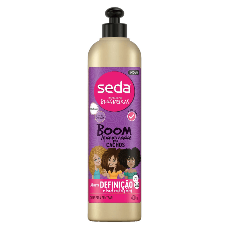 Creme-para-Pentear-D-Panthenol-Oleo-de-Granada-Seda-Inspirado-por-Blogueiras-Boom-Apaixonadas-por-Cachos-Frasco-400ml