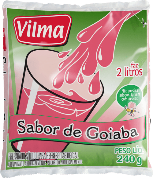 Refresco em Pó Vilma Sabor Goiaba 240g