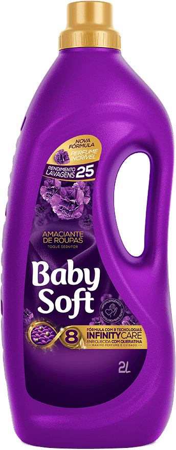 Amaciante De Roupa Diluído Toque Sedutor Baby Soft Frasco 2l