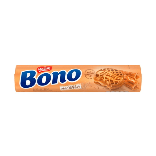 Biscoito Recheio Churros Bono Pacote 140g