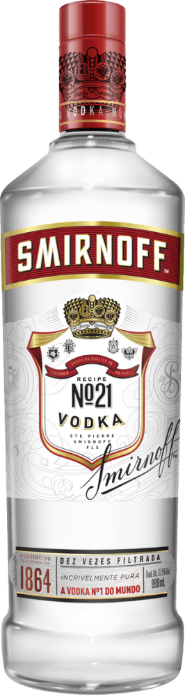 Vodka Destilada Recipe Nº21 Smirnoff Garrafa 998ml