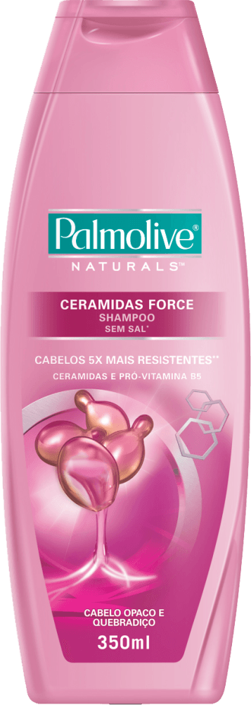 Shampoo Ceramidas + Óleo Complex com Kera Ceramide Serum Palmolive Naturals Ceramidas Force Frasco 350ml