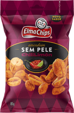 Amendoim-Frito-sem-Pele-Chili-Limon-Pimenta-e-Limao-Elma-Chips-Pacote-85g