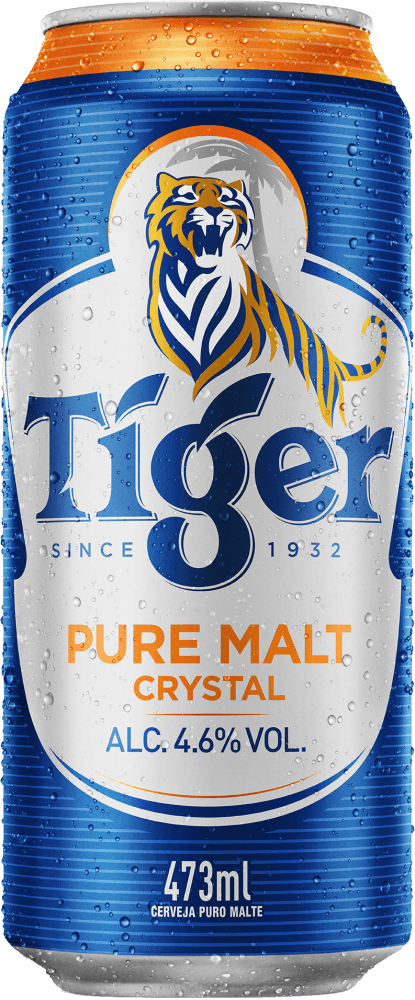 Cerveja Lager Puro Malte Crystal Tiger Lata 473ml