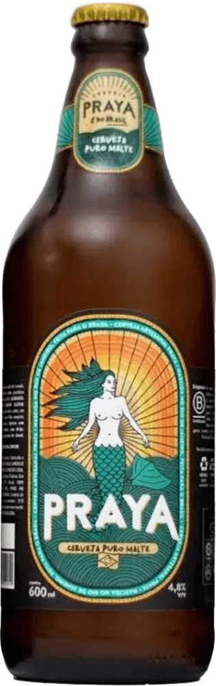 Cerveja Puro Malte Praya American Lager Garrafa 600ml