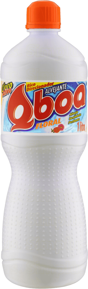 Alvejante Uso Geral com Cloro Floral Qboa Frasco 1l