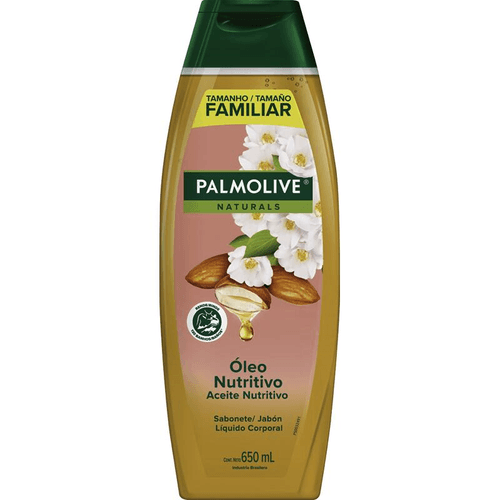 Sabonete Líquido Óleo Nutritivo Camélia e Óleo de Amêndoas Palmolive Naturals Frasco 650ml Tamanho Família